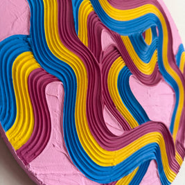 Pansexual Pride Textured Painting