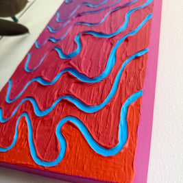 Groovy Ombré Textured Large Painting (12x24 in)